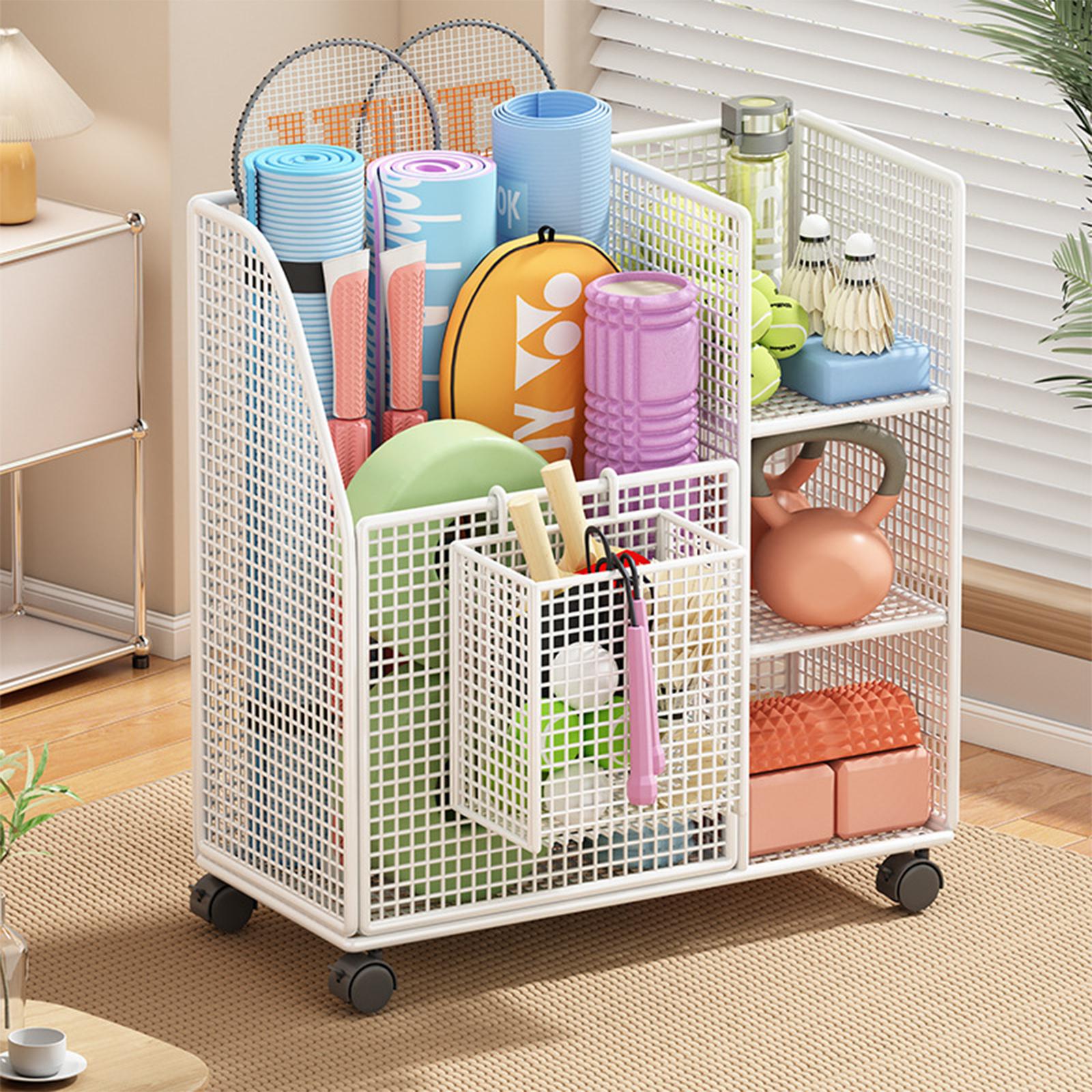 Sports Equipment Storage Rack - Yoga Pad Storage Rack Iron Moveable