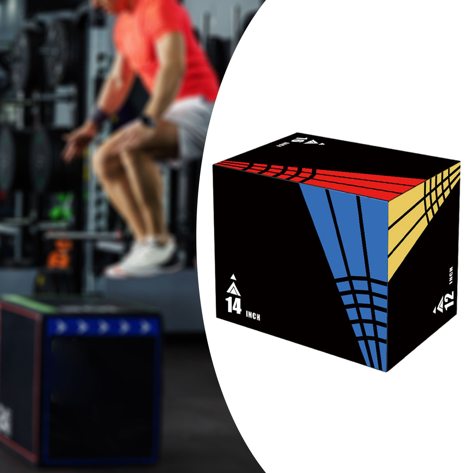3-in-1Jump Box Plyometric Box  - Sports Equipment Storage Rack 评论和价格