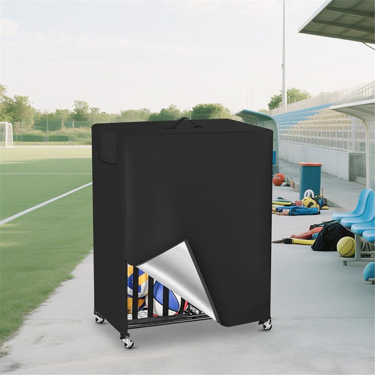 Basketball Rack Cover Garage S - Sports Equipment Organizer Rack 评论和价格