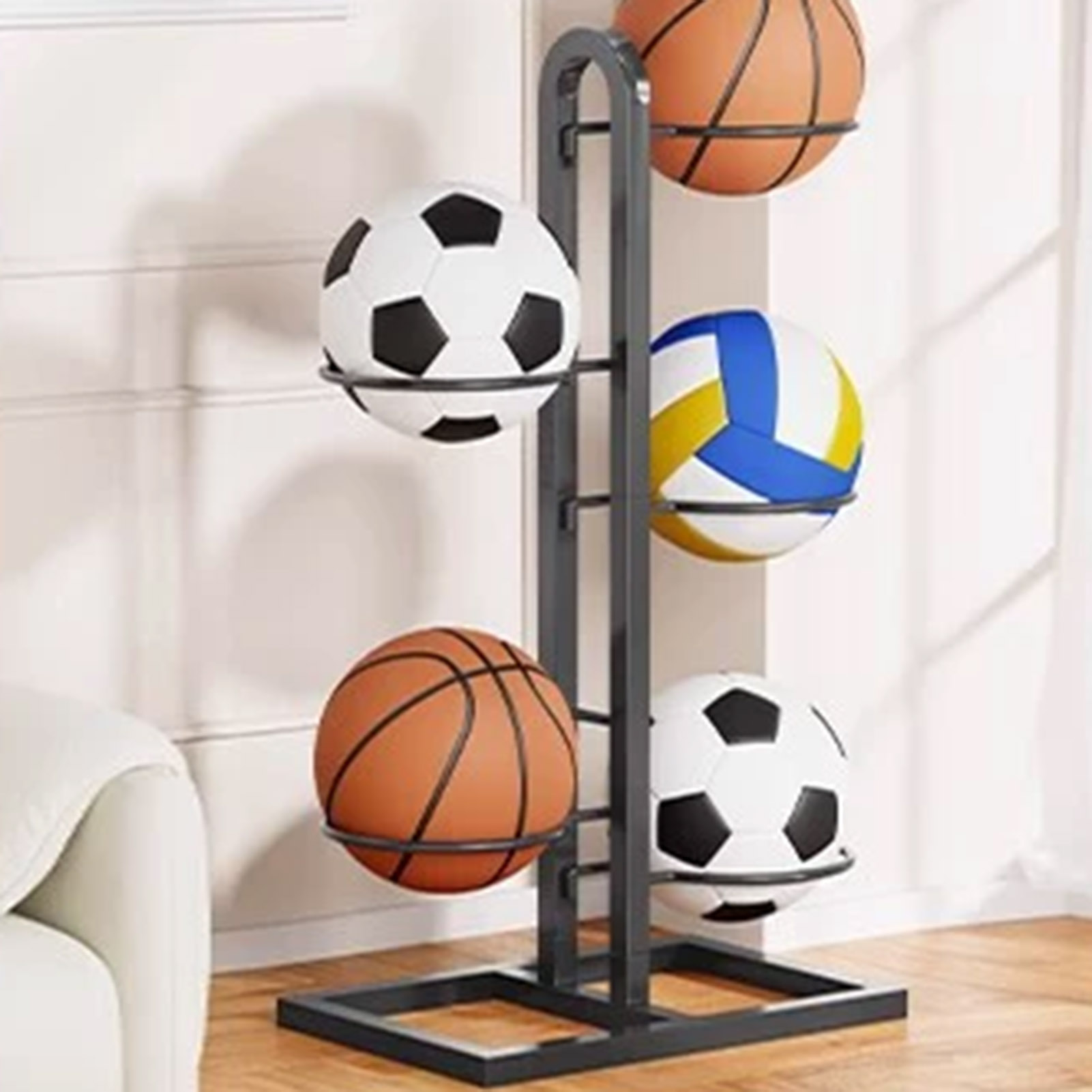 Foldable Basketball Rack Multi - Sports Equipment Holder 评论和价格