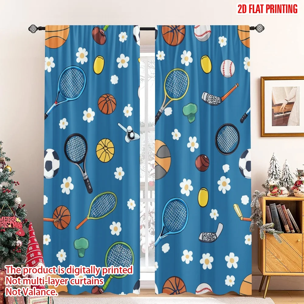 2pcs 2D flat printing Drapes S - Sports Equipment In French 评论和价格