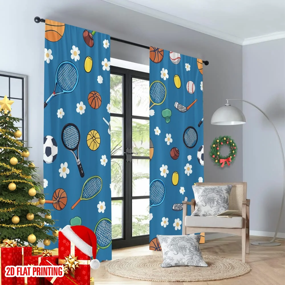2pcs 2D flat printing Drapes S - Sports Equipment In French 评论和价格