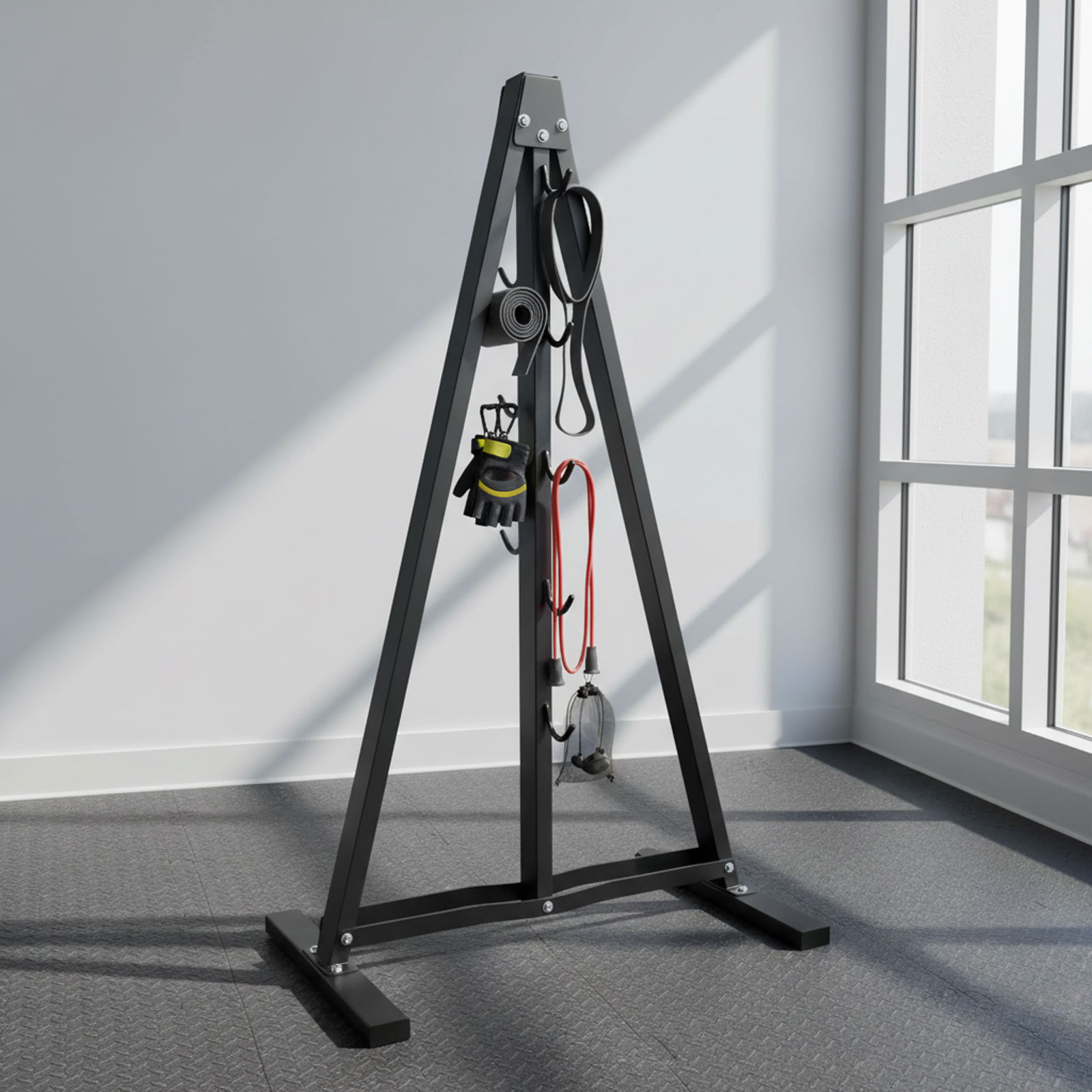 Lat Pull Down Bar Organizer wi - Sports Equipment Storage Rack 评论和价格