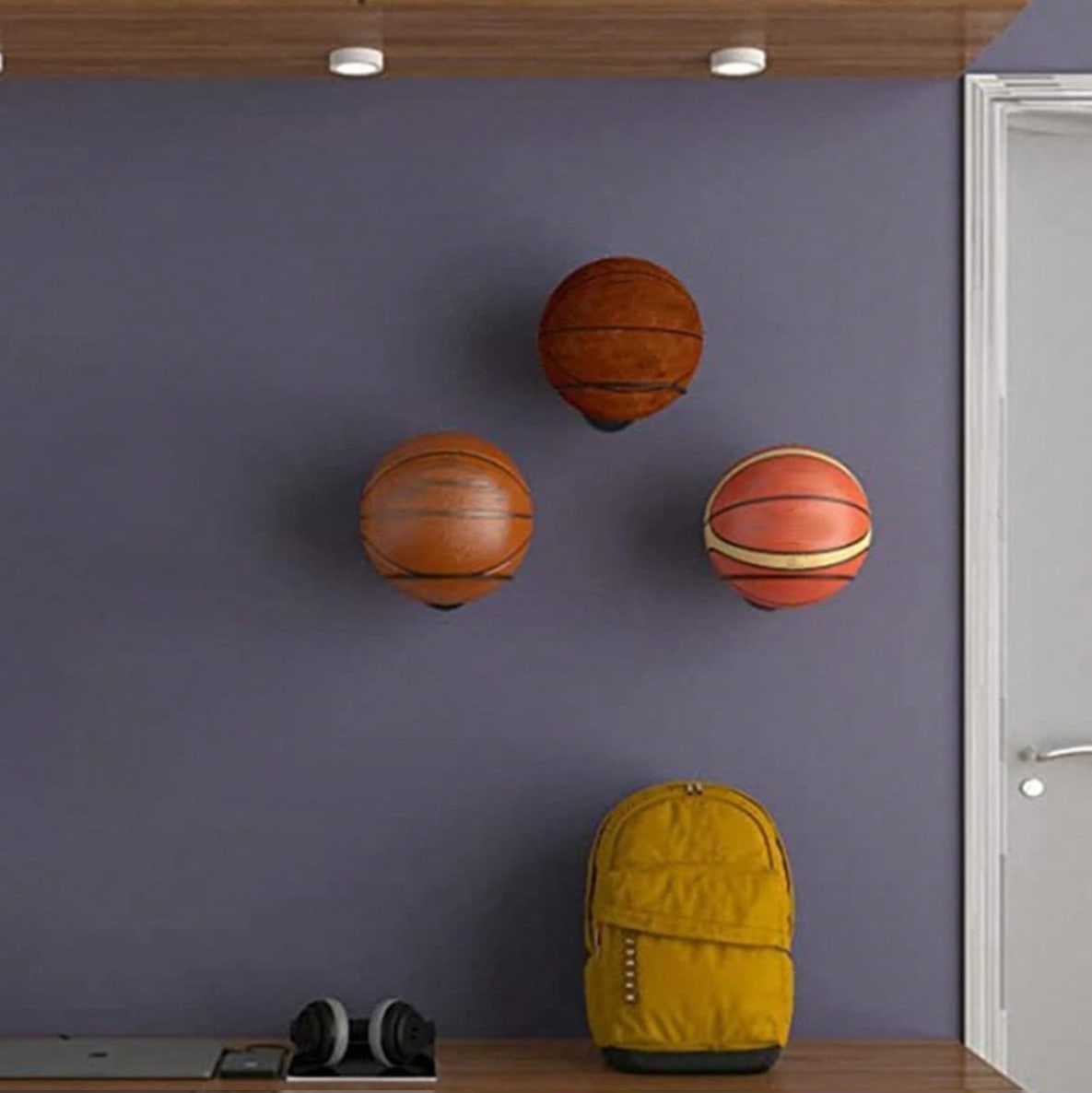 Space Saving Wall Mounted Bask - Sports Equipment Holder 评论和价格